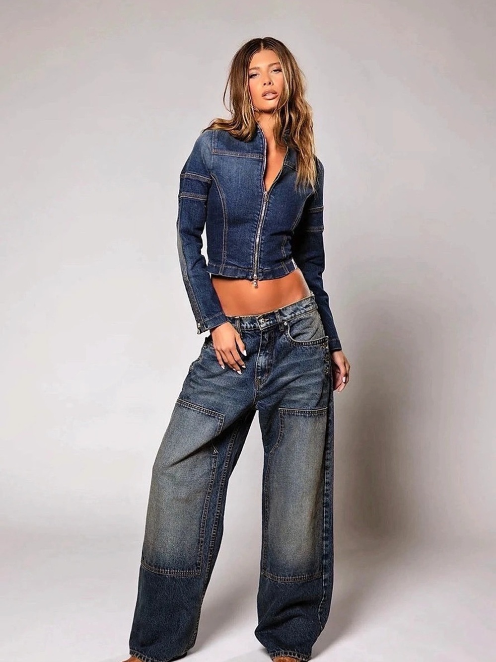 Women's Wide Leg Jeans in Blue